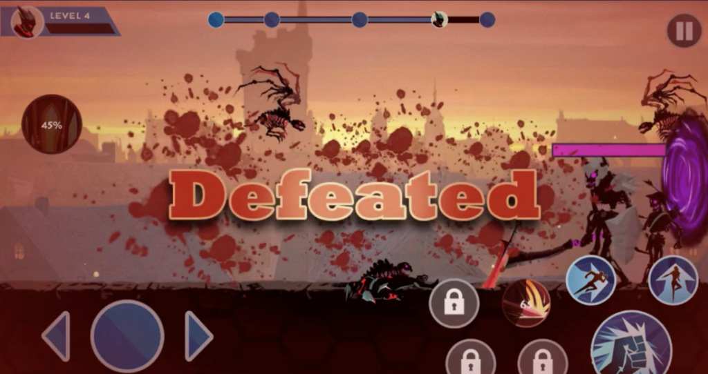 shadow-fighter-mod-apk-unlimited-everything-and-max-level-defeat-screen